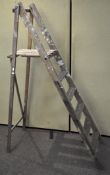 A vintage set of step ladders,