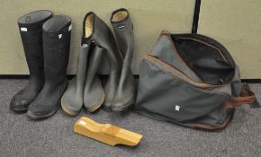 A bag and wellies