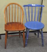 An original mid-century CC41 marked utility furniture, Ercol, hoop back chair,