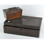 A Victorian rosewood writing slope,