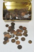 A box of circulated coins,
