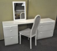A 'Hulsta' bedroom suite, comprising a chest, bedsides, desk, chair and media unit,