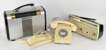 A vintage Sanyo radio, an RAC radio,