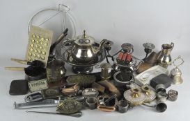 An extensive collection of assorted items, including silver plate,
