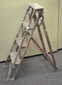 A vintage trellis step ladder,