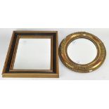 Two 20th century wall mirrors, one of oval form with gilt frame,