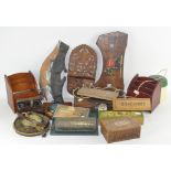 A group of assorted items, to include vanity sets, Premiers Ale advertising, Military amp metre,