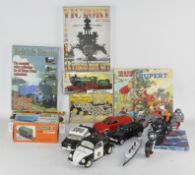 A collection of vintage toys,