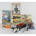 A collection of vintage toys,