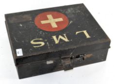 An LMS Railway first aid box with some original contents,