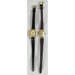 Two ladies gold plated cocktail wristwatches,