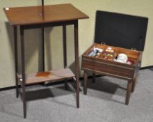 A mahogany side table, or rectangular form, 56cm high x 80cm wide x 41cm deep,