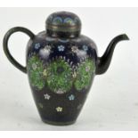 A cloisonne enamel saki/teapot with cover,