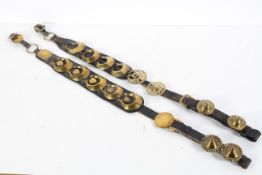 A pair of horse brass straps,