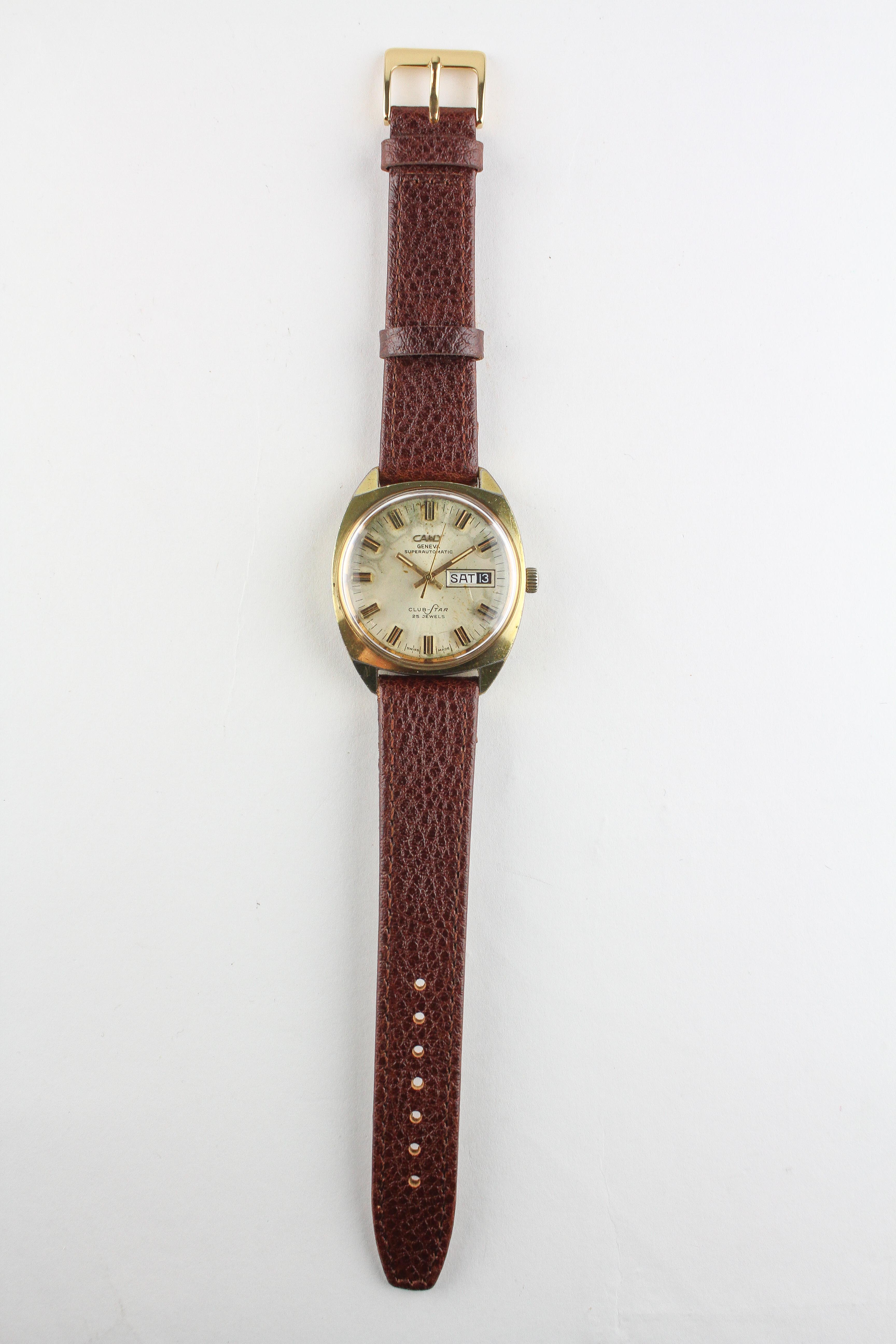 A gold plated Camly super automatic wristwatch. - Image 6 of 6