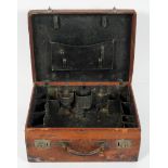 A toilet or vanity case, stamped Mappin and Webb, London, lacking contents,