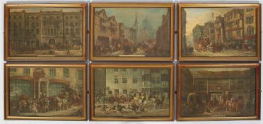 Six prints of 18th and 19th century coaching scenes, after J C Maggs, each titled,