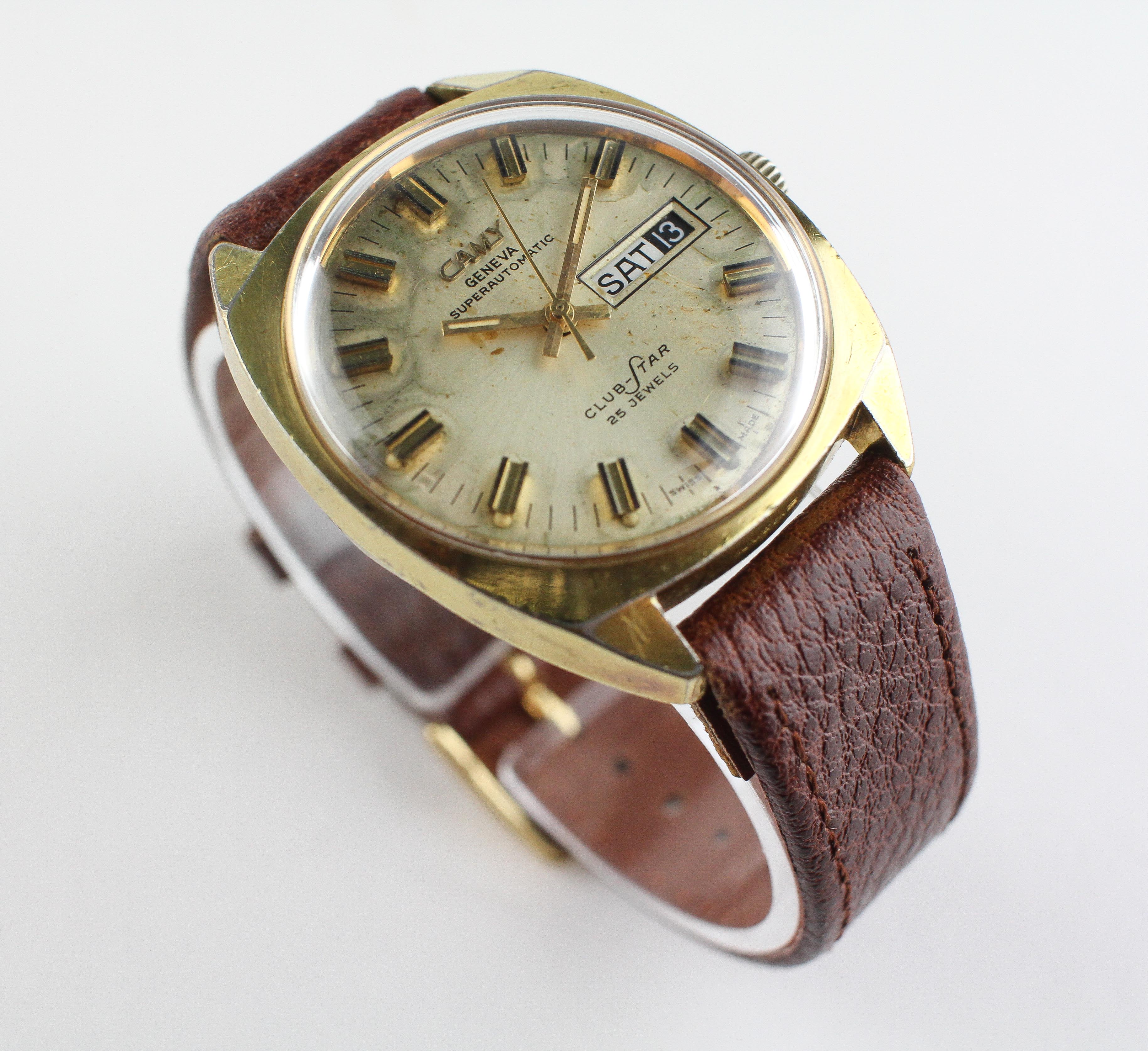 A gold plated Camly super automatic wristwatch. - Image 3 of 6