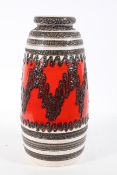 A large 1960's vintage West German Scheurich pottery floor vase,