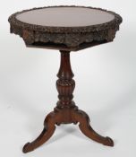 A Victorian mahogany lazy Susan occasional table,