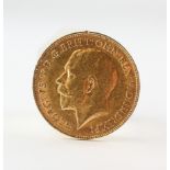 A loose half sovereign coin dated 1913.