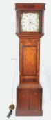 An oak and walnut longcase clock, the 12" painted dial inscribed Jno Eborall/Warwick,
