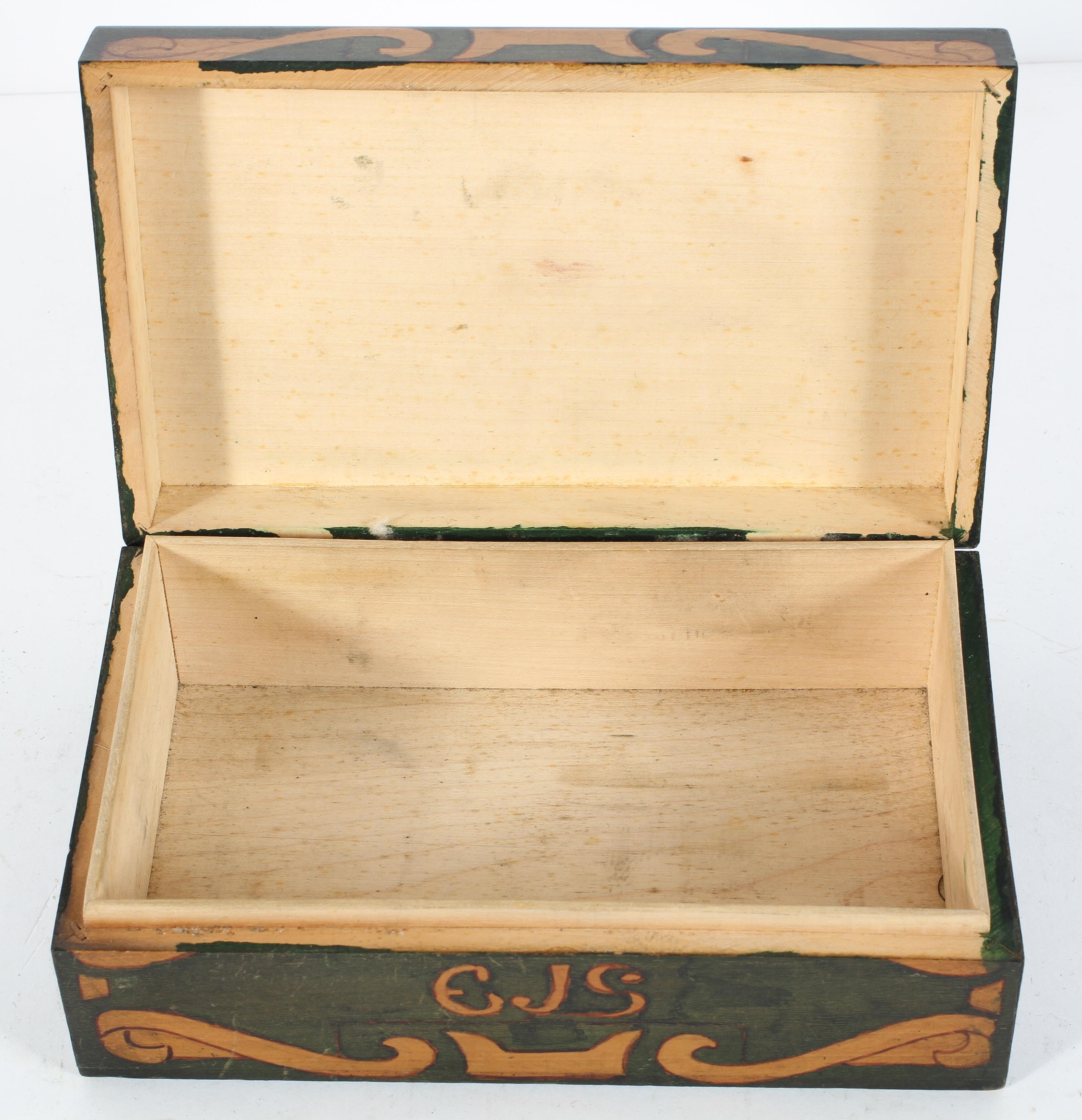 A Scottish Arts and Crafts wooden box and cover, - Image 2 of 2