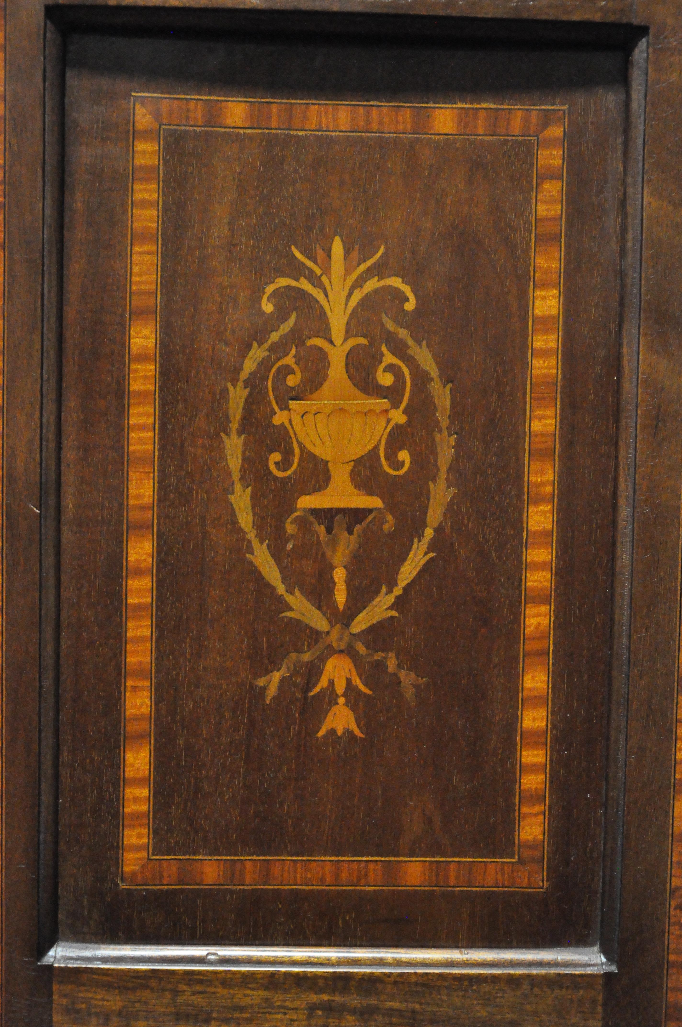 An Edwardian mahogany and satinwood inlaid wardrobe, by 'Edwards & Roberts', - Image 16 of 17