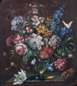 Late 19th/early 20th century school, Still Life of flowers, oil on canvas, in gilt gesso frame,