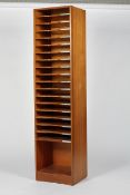 A 20th century vintage mahogany wood pigeonhole organiser,