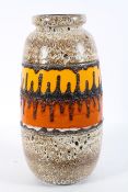An extremely large 1960's vintage West German Scheurich pottery floor vase,