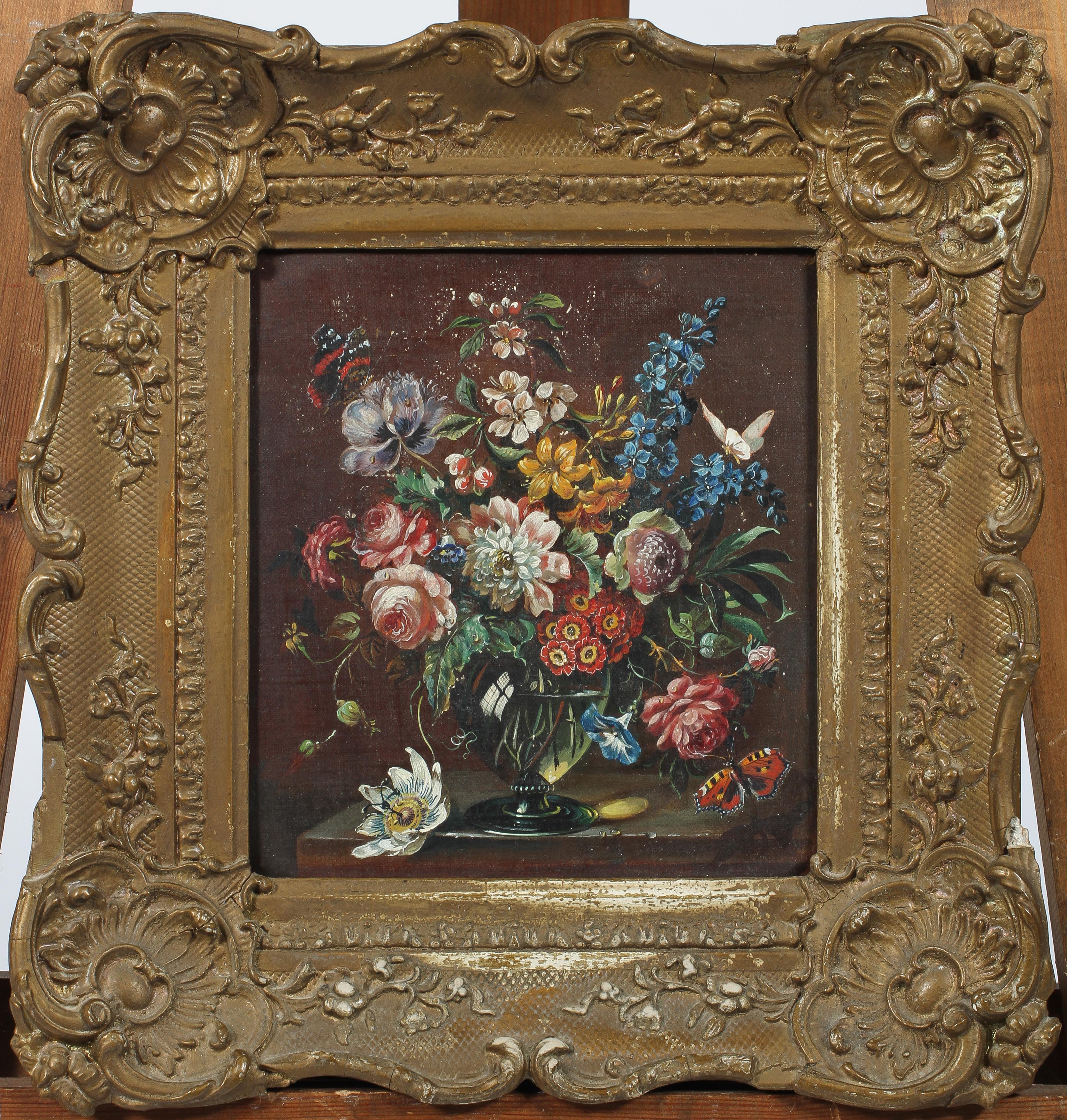 Late 19th/early 20th century school, Still Life of flowers, oil on canvas, in gilt gesso frame, - Image 2 of 3