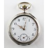 An open face pocket watch.