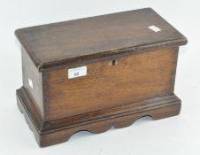 A 19th century mahogany storage box of rectangular form,