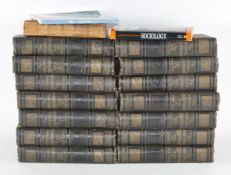 A collection of 19th century leather bound National Encyclopaedias,