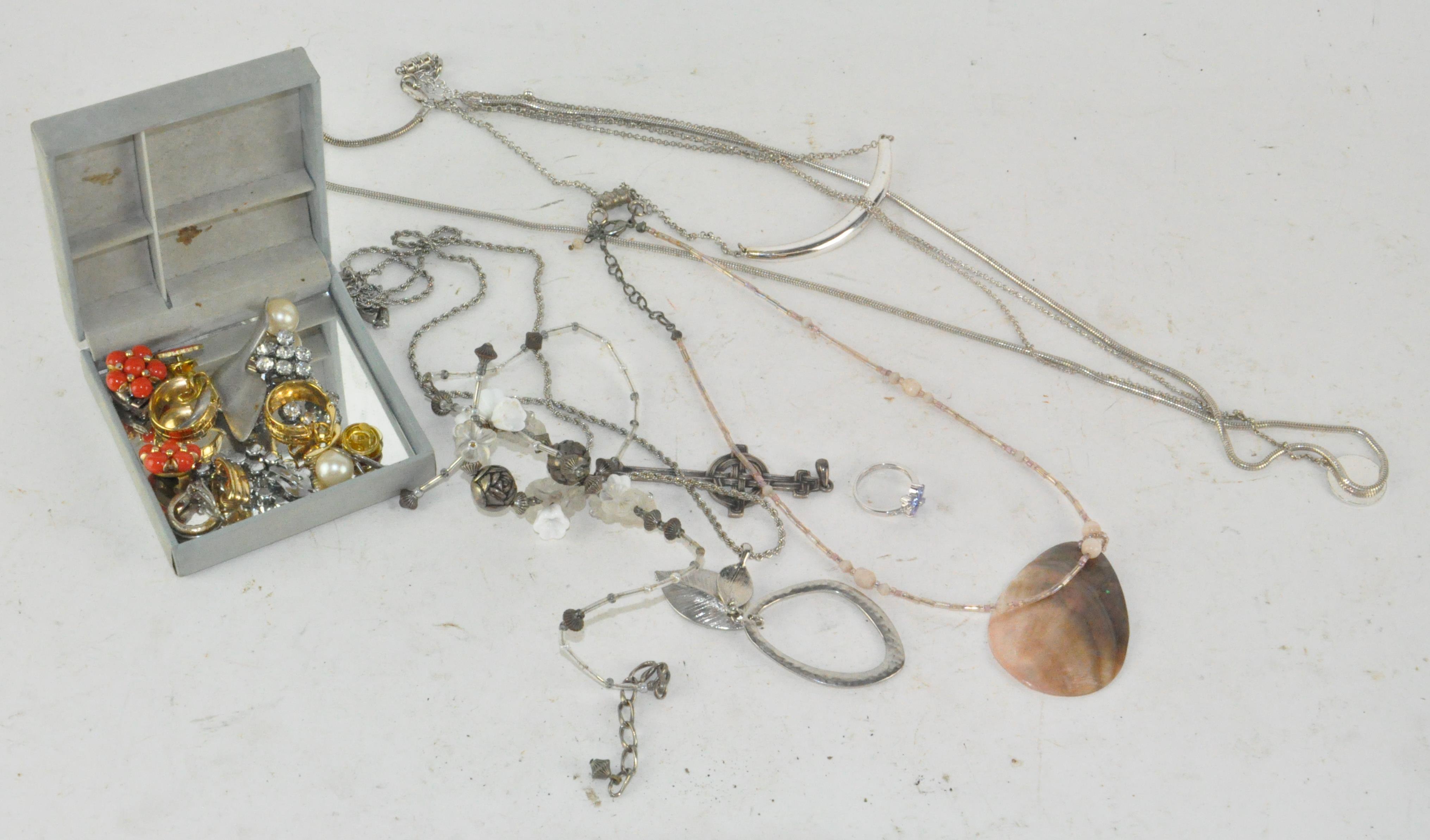 A group of costume jewellery