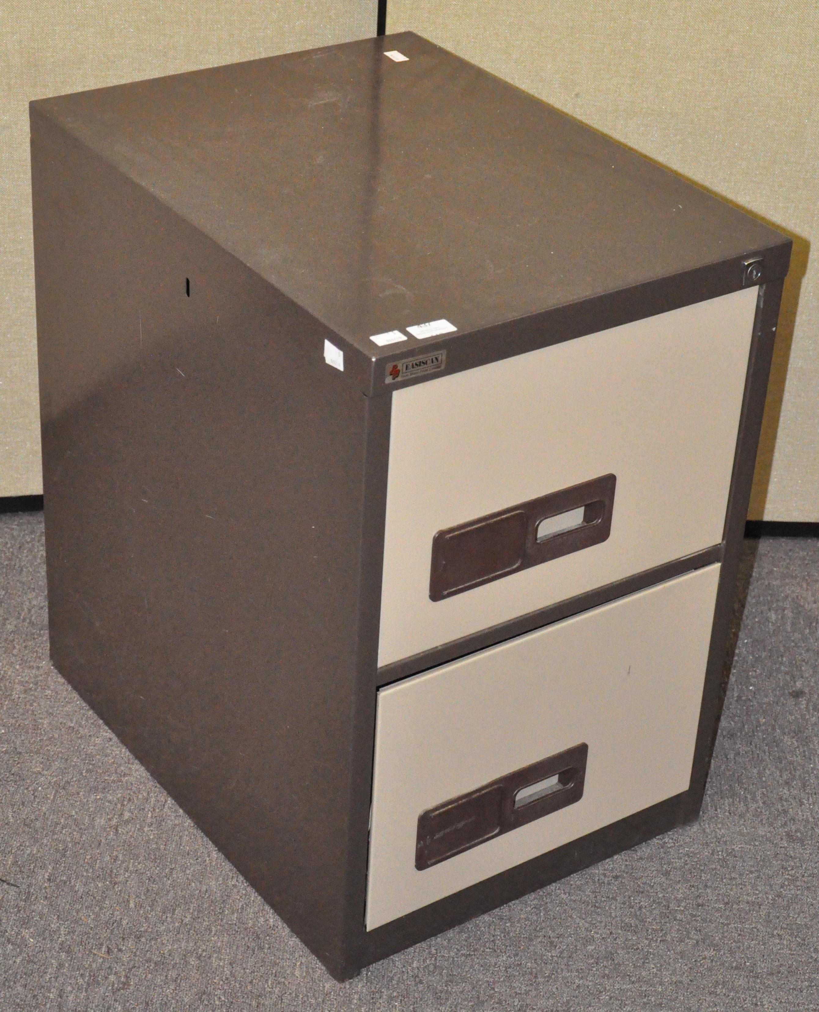 A two drawer Easiscam filing cabinet,