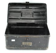 A metal Military storage box with broad arrow to front, 02654/463-8272,