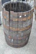 A small oak barrel,