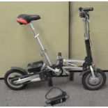 A battery powered "compact" fold up push bike with charger