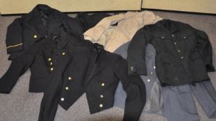 Two boxes of military uniforms,