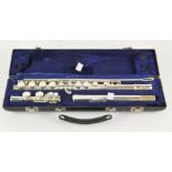 A Boosey and Hawkes '400' silver plated flute,