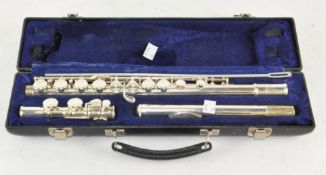 A Boosey and Hawkes '400' silver plated flute,