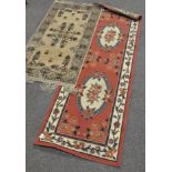 Two vintage rugs,