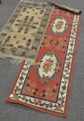 Two vintage rugs,