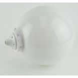 A large milky white globe hanging lamp/light shade,