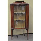 A late 19th/early 20th century mahogany glazed display cabinet