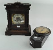 An early 20th century oak cased mantle clock by Junghams,