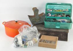 Assorted items, including sewing related,