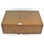 A large Mappin & Webb silver plated part canteen of cutlery, in original fitted oak case,
